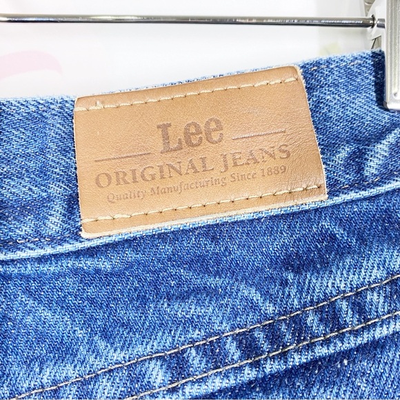 Vintage Style Lee Dark Wash High Waist Mom Denim Jeans 12 - Picture 9 of 12
